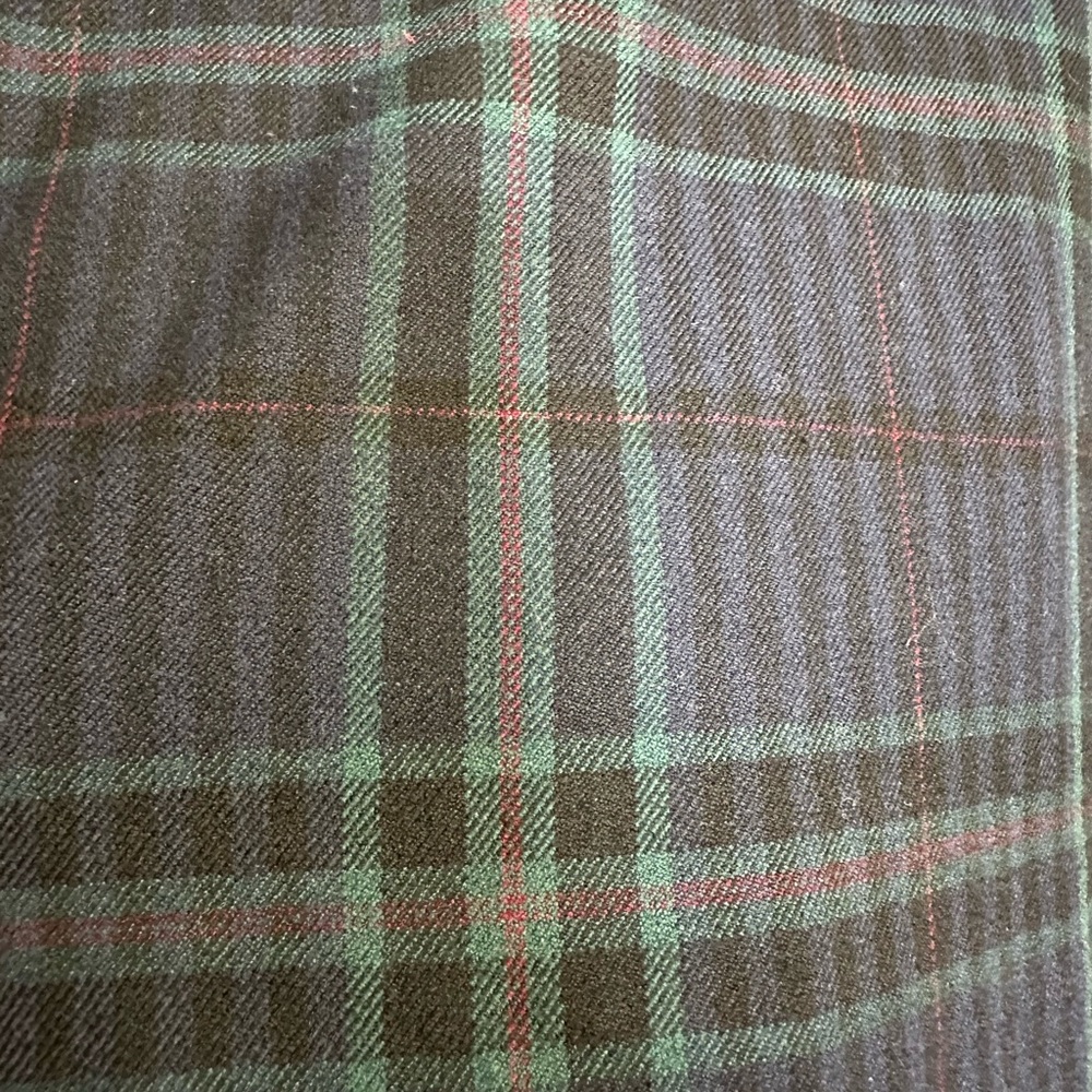 J.Jill Premium Bi Stretch Blue Green Plaid Tartan Straight Leg Pants Size 24 - Picture 5 of 5